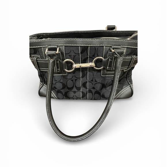 Coach Hampton Signature Carryall Black Horsebit F04U-2187 - Picture 2 of 13